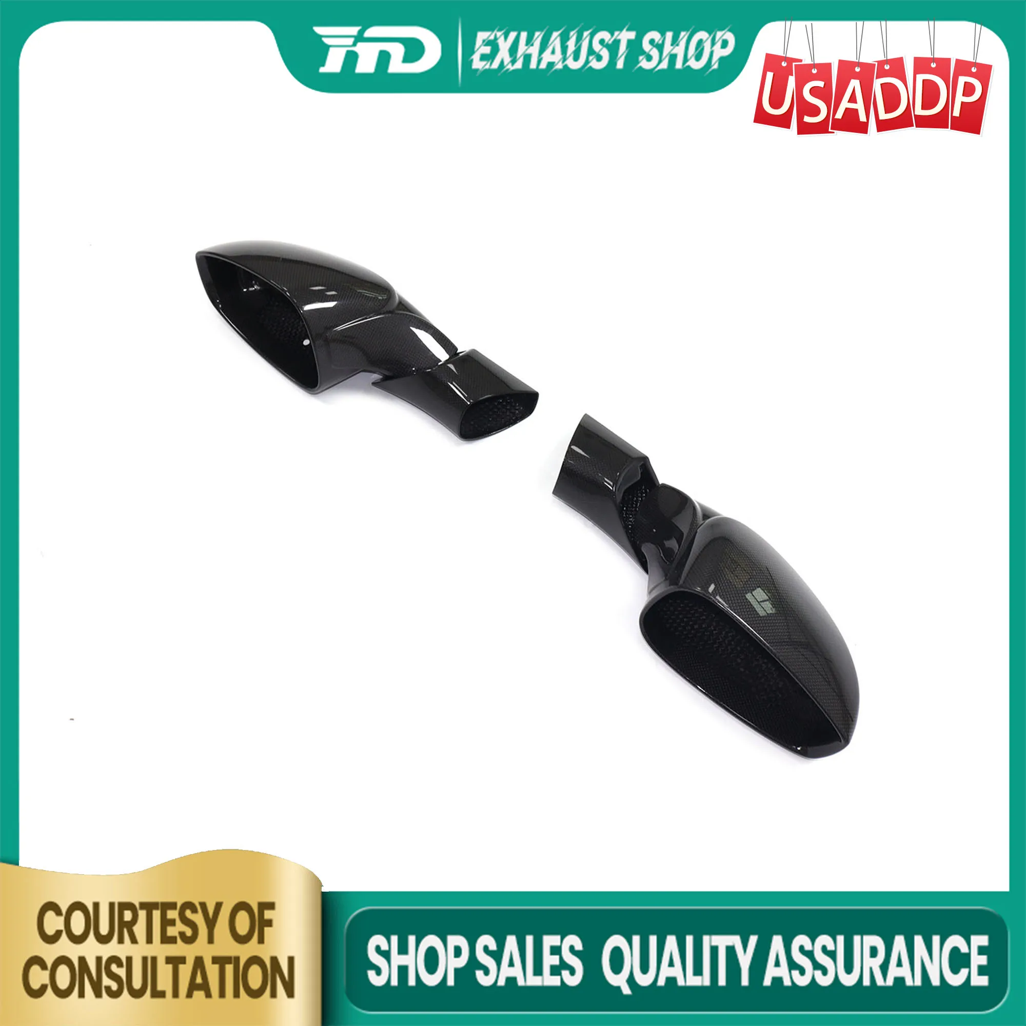 

HMD Rearview mirror housing for Ferrari F8 Tributo Exhaust system Carbon fiber Increased power High quality