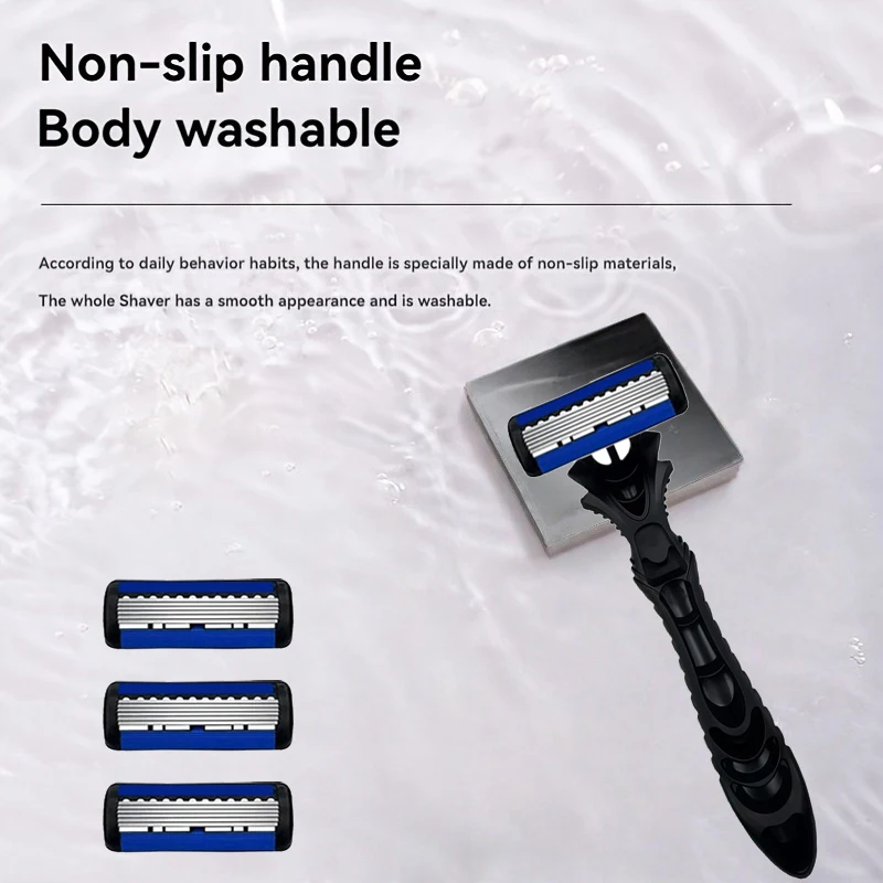 Razor Classic 6 Layer Safety Razor for Men's Shaving & Women's Hair Removal 6 Shaving Blades Manual Shaver