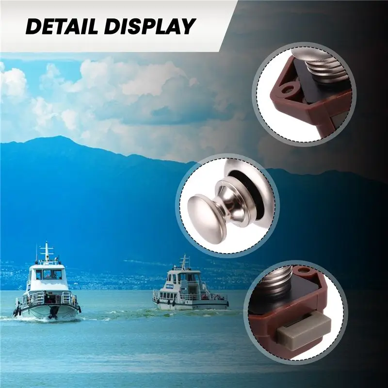 

-[Retail TX] Push Button Latch Lock Door Catch Knobs Household Push Button Drawer Catch Lock Cupboard Drawer Door Furniture