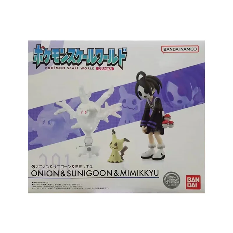 Bandai Candy Toy Shokugon Pokemon Scale World Allister & Mimikyu & Cursola 10Cm Original Anime Figure Model Toy Gift Collection