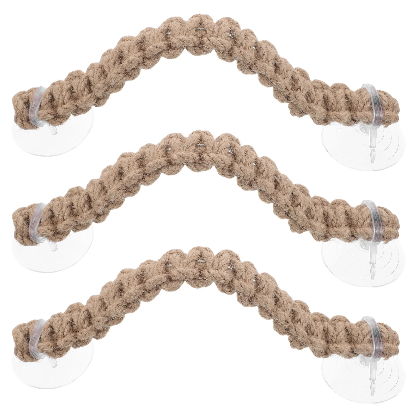 

3pcs Pet Climbing Rope Jute Braided Ladder For Reptile Habitat Terrarium Decor Accessories Hermit Crab Lizard Gecko Snake Tank