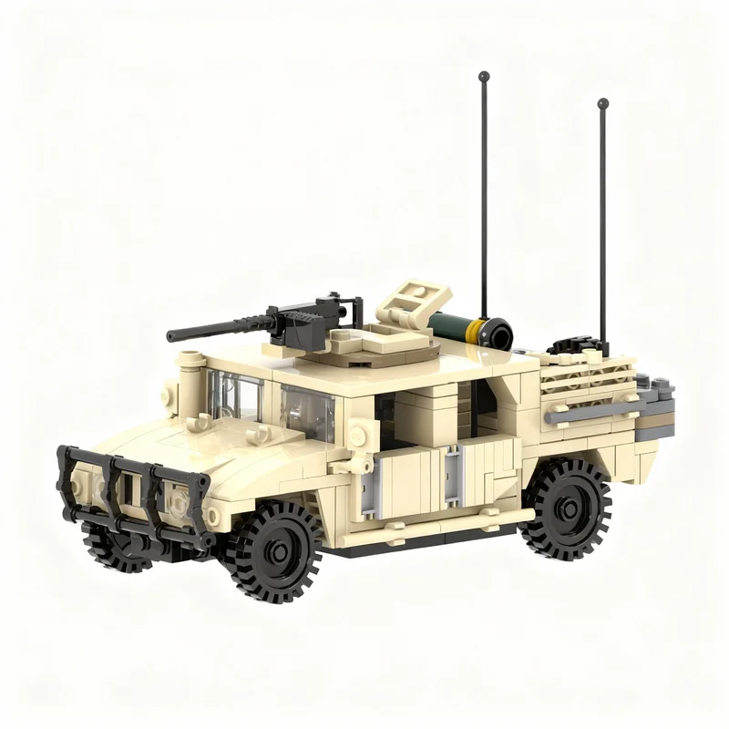 414pcs MOC Creator HMMWV SOF Model Building Blocks Architecture Education Craft Art 3D Collection Display Birthday Creative Idea