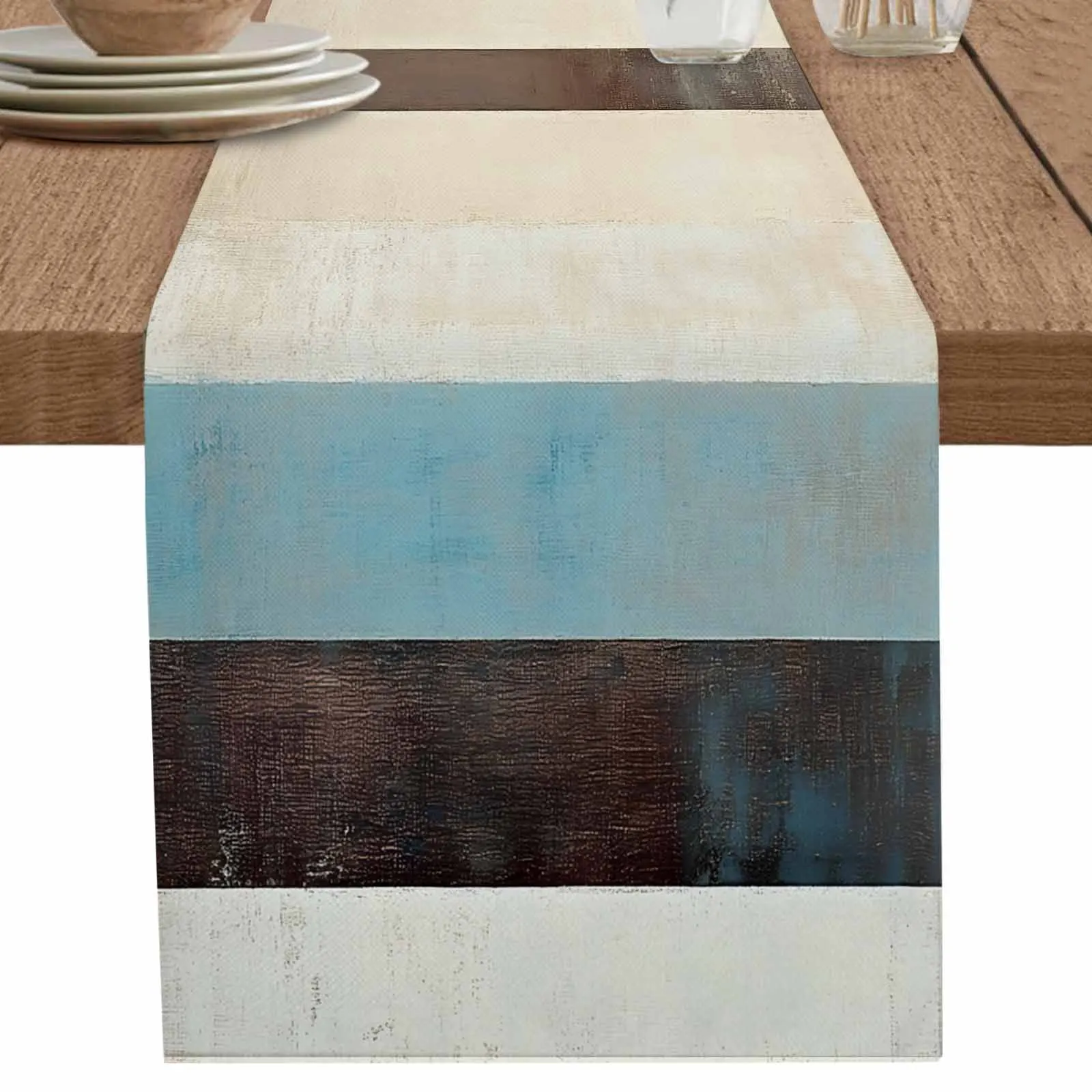 

Minimalism Abstract Art Gradient Table Runner Kitchen Decor Tablecloth Placemat Hotel Home Wedding Decor Table Runners