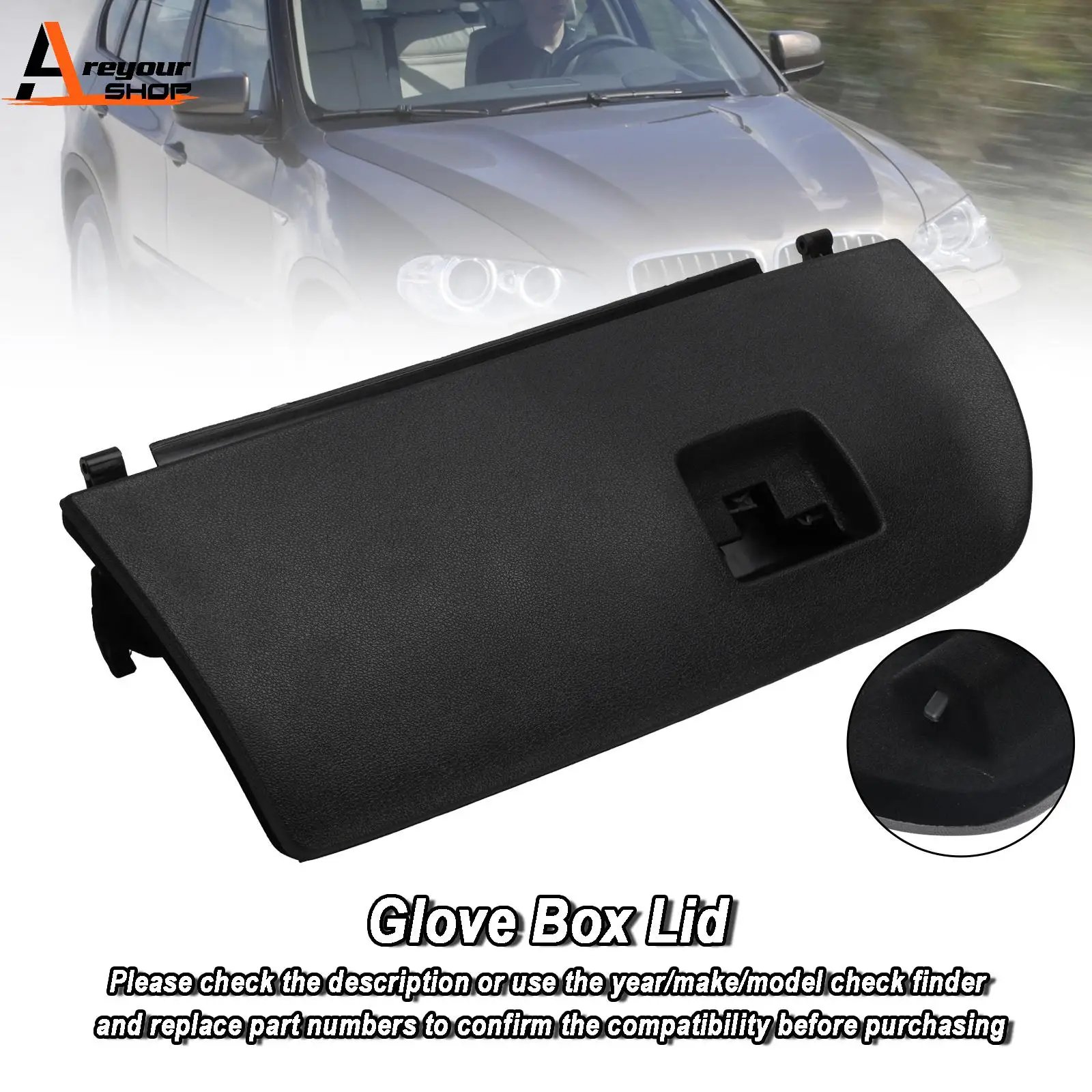 

Areyourshop Front Black Glove Box Lid 51166839000 for BMW X3 F25 2011-2017