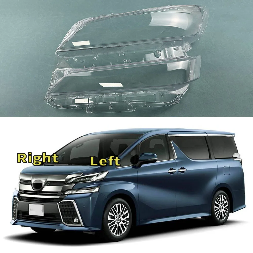 

For Toyota Vellfire 2015-2017 Headlamp Cover Headlight Transparent Lens Lamp Shell Masks Plexiglass Replace Original Lampshade