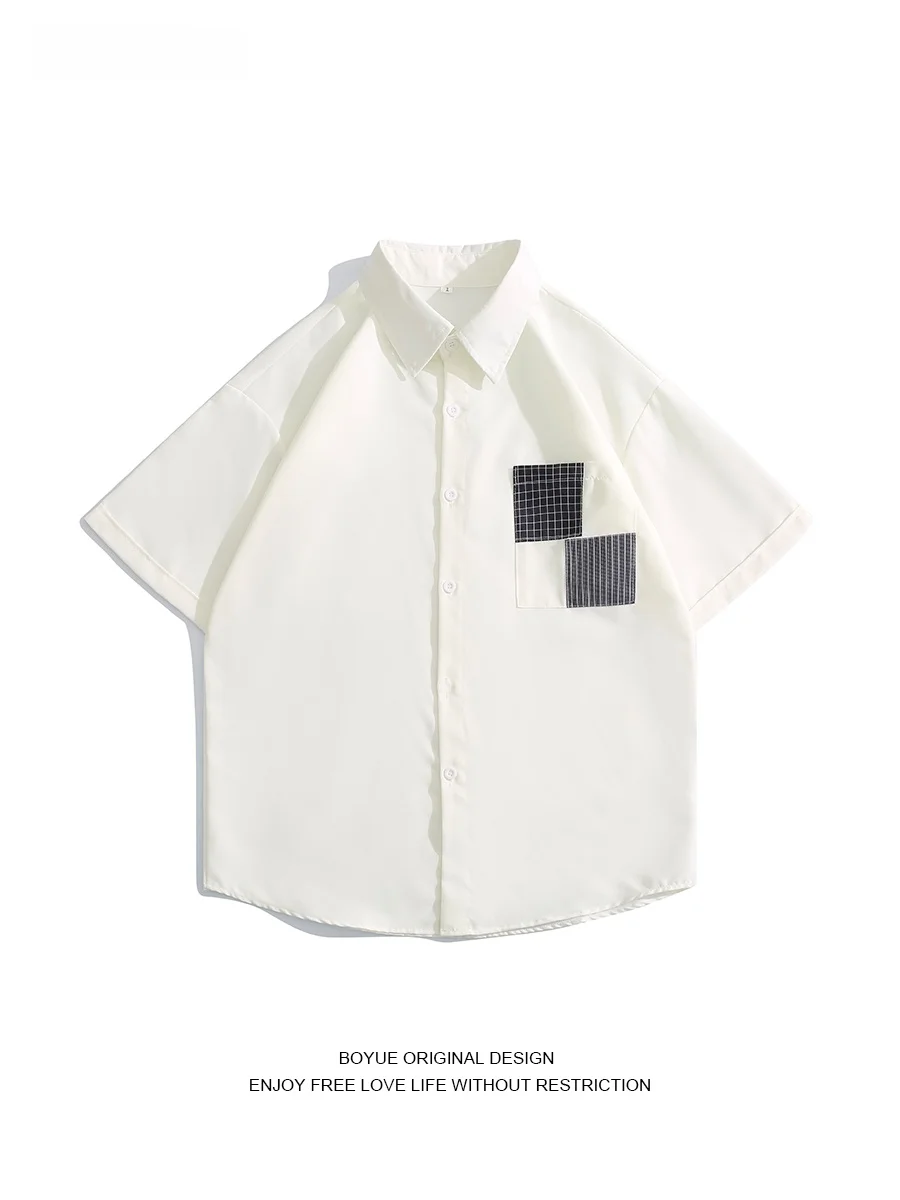 

Boyue Casual Thin ort Sve ket irt для подростков Color Blo Faionable Молодежная весна лето осень мужская мода