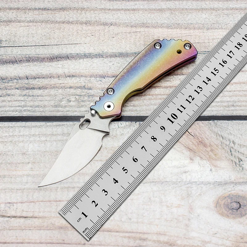 

EVIL EYES Custom Strider PT Folding Knife CPM 20CV Blade Anodized Titanium Handle Portable Pocket EDC Outdoor Tactical Tools