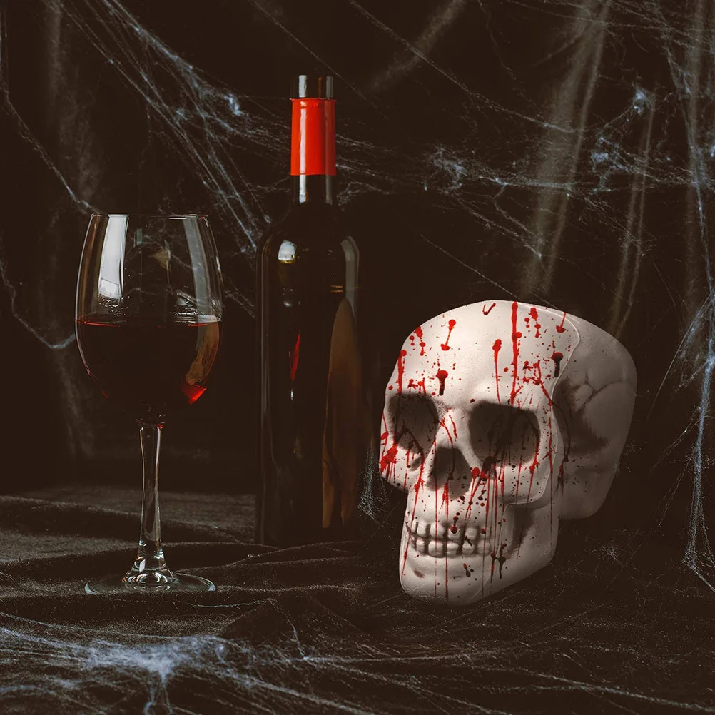 

8Pcs Realistic Skull Halloween Decoration Scary Photo Props Plastic Head Haunted House Party Supplies