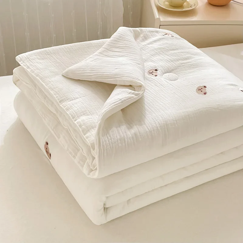 1 pz piumino morbido estate trapunta sottile trapunta ricamata copriletto singolo/doppio piumini Skin-friendly coperta per la casa studoblazi