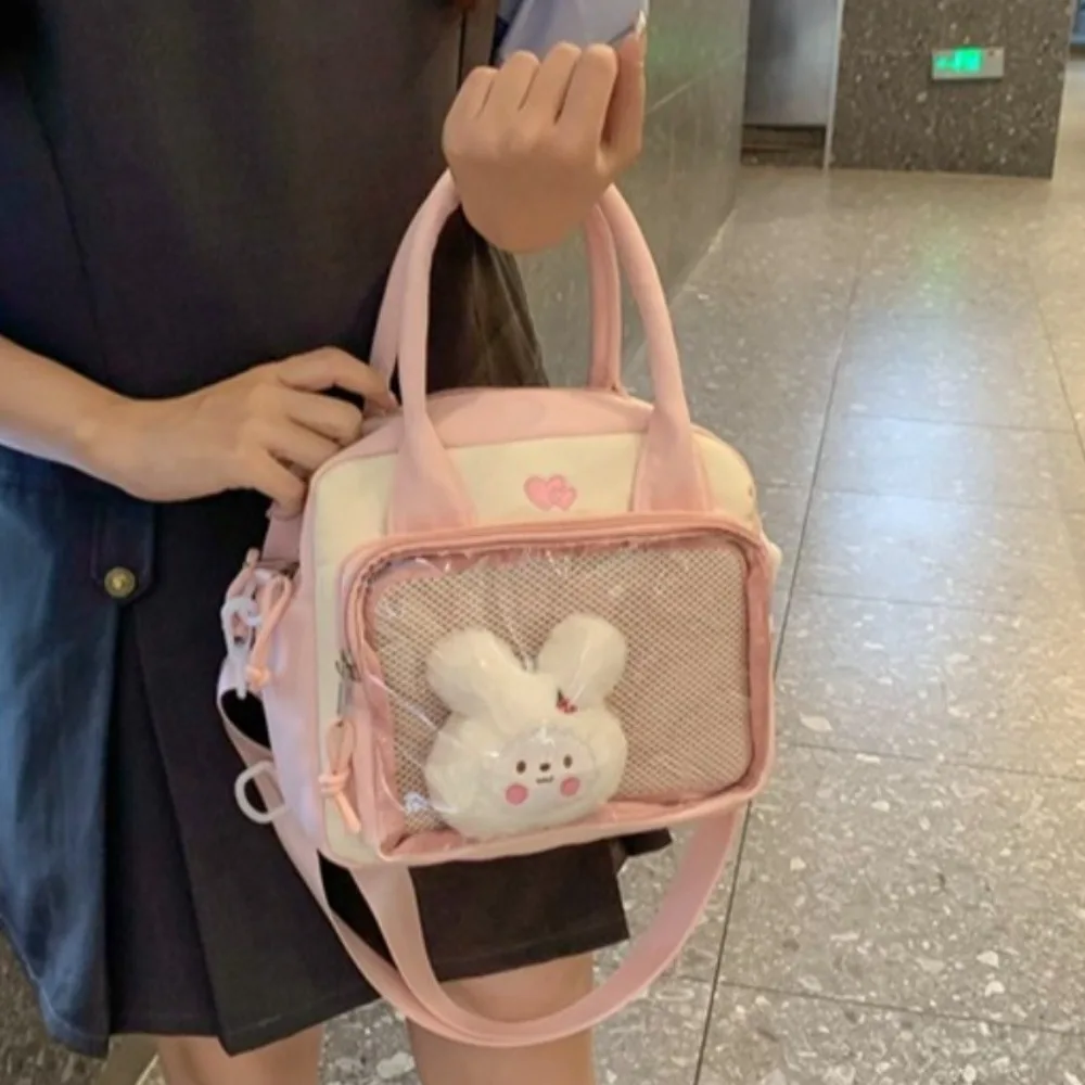 Bolsa de Ombro Transparente Y2K, Japonês JK Itabag, Saco de Escola dos Desenhos Animados dos Estudantes Bolsa de Armazenamento