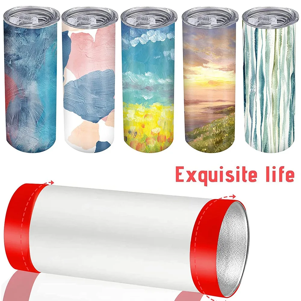 Bandes en Silicone pour gobelet à Sublimation, résistantes à la chaleur, porte-papier, anneaux, pour empêcher les fantômes, GOOD-12Pcs