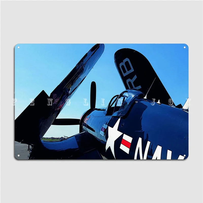 F4u Corsaire Wwii Metal Plaque Poster Wall Decor Pub Garage Personalized Cinema Kitchen Tin Sign Poster