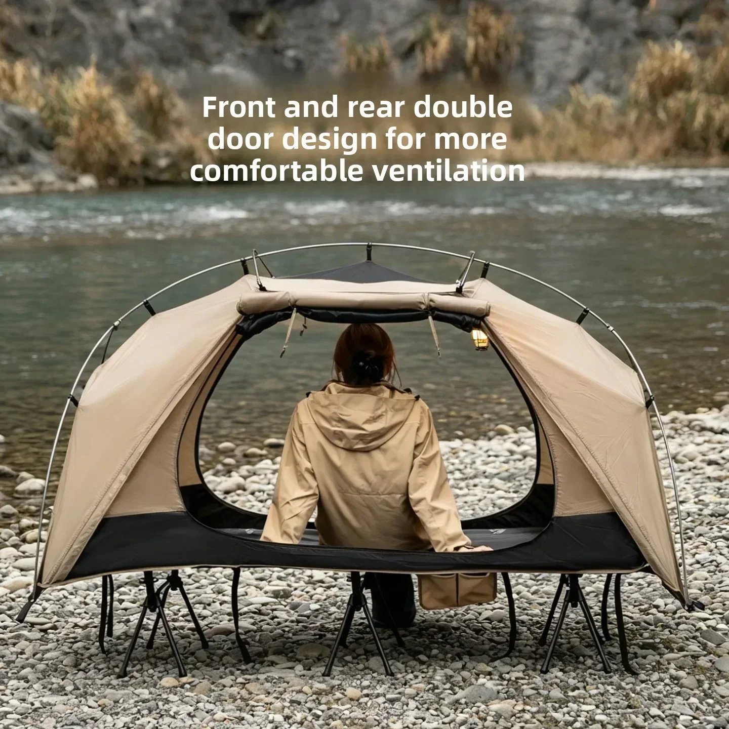 Mountainhiker Camping Bed Tent ,Independent Inner Tent,Waterproof Breathable Mosquito-Proof Outdoor Tent Shelter 195x90x103CM