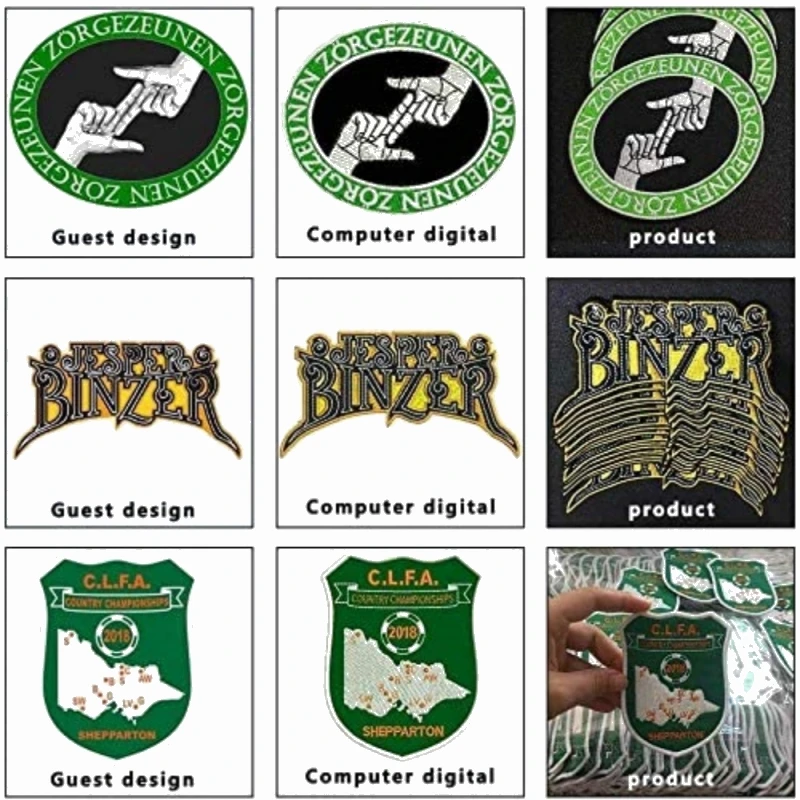 Personalizza il tuo ricamo patch distintivi ferro sui vestiti Logo personalizzato personalizzato cucire su toppe tessute in ciniglia di Pvc per