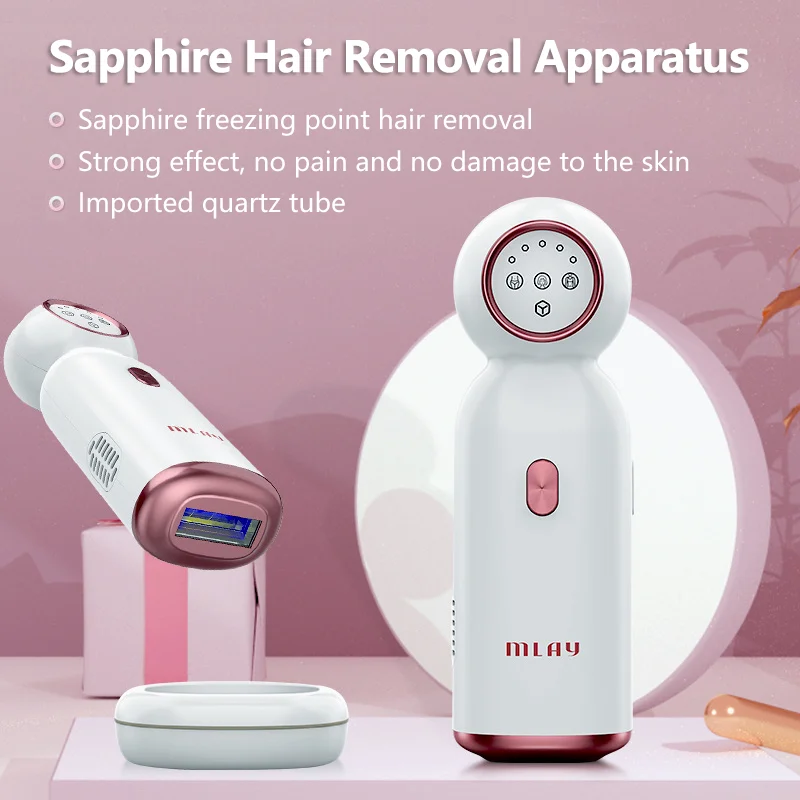 MLAY T10 IPL Sapphire Ice Cooling Hair Removal Painless Permanent Home Hair Removal Laser Epilator IPL Device for Women Man