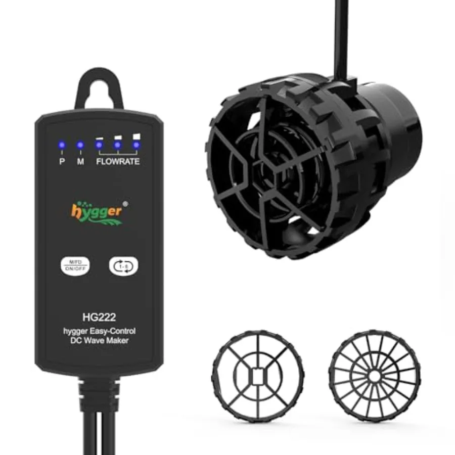

Aquarium Wave Maker for 5-10 Gallon Fish Tanks, Adjustable DC Power Heads for Aquarium with Controller, Aquarium Circulation Pu