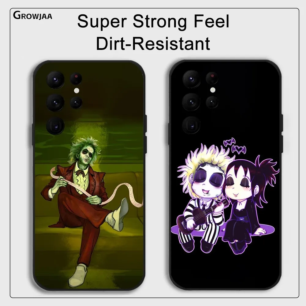 B-Beetlejuices Movie Phone Case for Samsung Galaxy S24 Ultra S22 S23 Ultra S21 S20 5G Protective Silicone TPU Funda