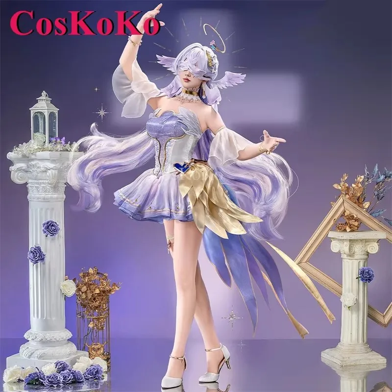 

CosKoKo Robin Косплей Игра Honkai: Star Rail Костюм Святое Сердце Ламент Милое Элегантное Торжественное Платье Хэллоуин Ролевая Игра Одежда