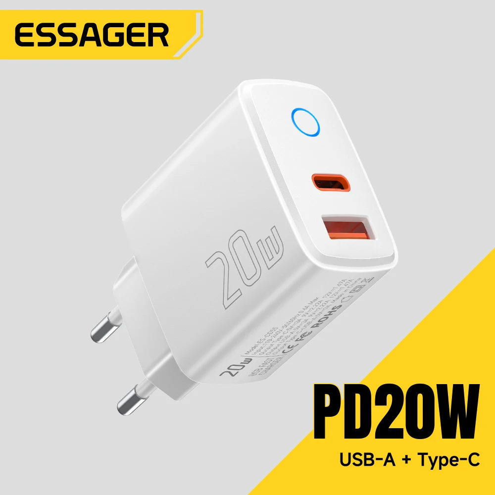 Essager Essager PD 20W Fast Charging Portable Charger For iPhone16 15 14 13 12 11 Pro Max USB Type C PD Quick Charge USB C Phone Charger - Aliexpress Deal