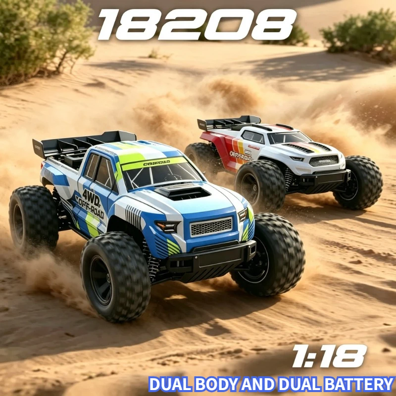 MJX 18208 1/18 High-Speed ​​RC Off-Road Vehicle 380 Brushed Motor Aluminum Heatsink 2.4G Remote Control Climbing Car Toy