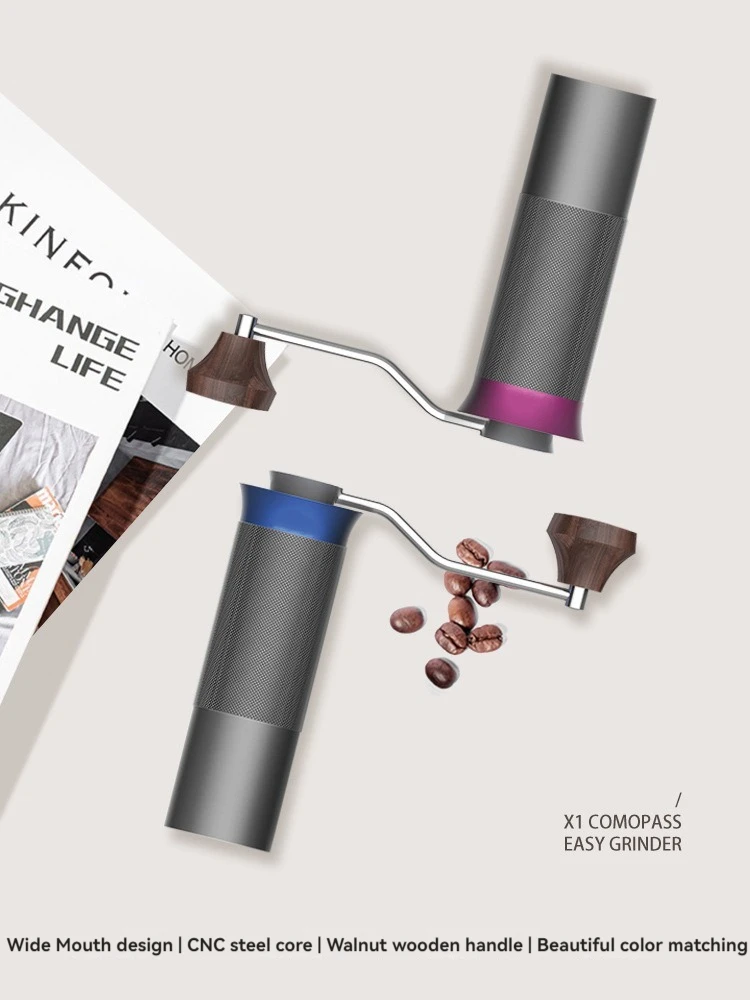 

1PCS Manual Coffee Grinder Burr Inside High Quality Portable Hand Grinder With Double Bearing Positioning