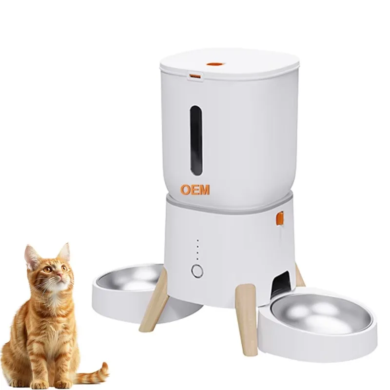 Smart automatic pet feeder with lock to prevent spillage or pet tampering safety