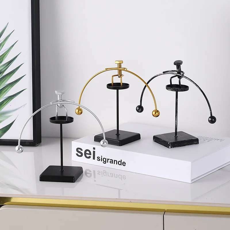 

Minimalist Abstract Balance Figure - Modern Metal Desk Sculpture for Office Reception, Contemporary Art Decor