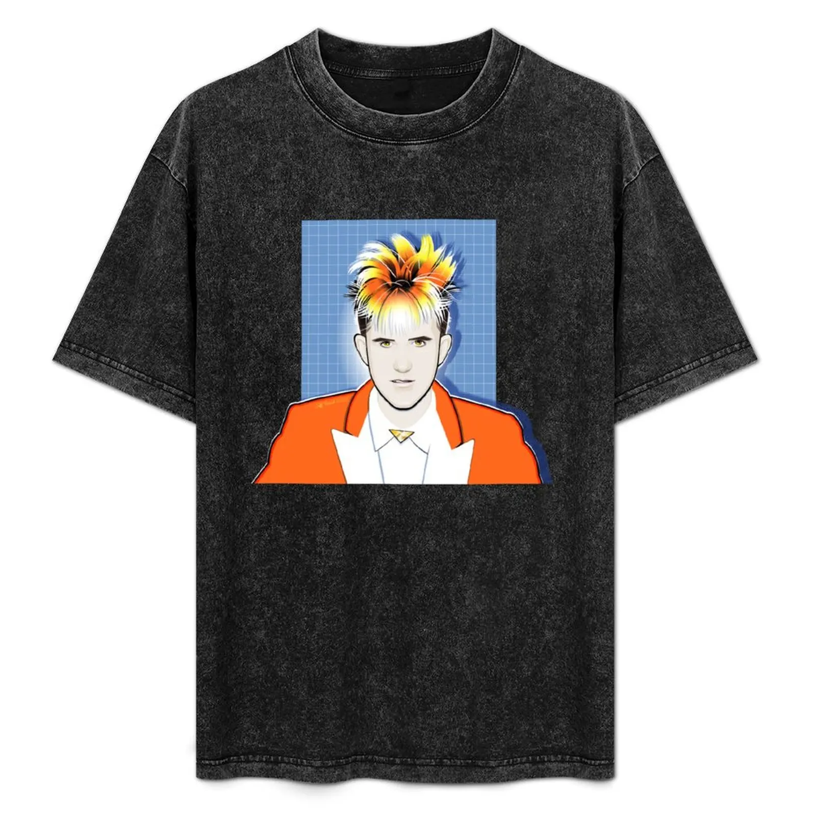 

HOJO Retro Portrait T-Shirt Relaxed Fit Casual Short Sleeve Top