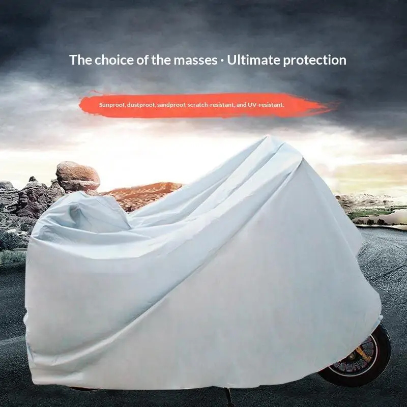 PEVA Single Layer Vehicle Cover Rainproof Sunscreen Protective Rain Protection For Motorcycle Bicycle Electric Vehicle