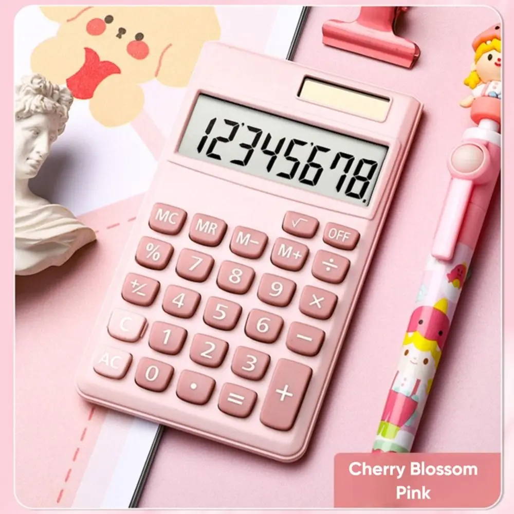 Dual Power Supply Mini Pocket Calculator 8-Digit Large Screen Standard Function Calculator Math Calculator Back To School