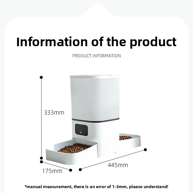 

Smart Pet Feeder with Camera, Automatic Dog Cat Food Dispenser, Timer & App Control, 2 Way Audio, for Vacation