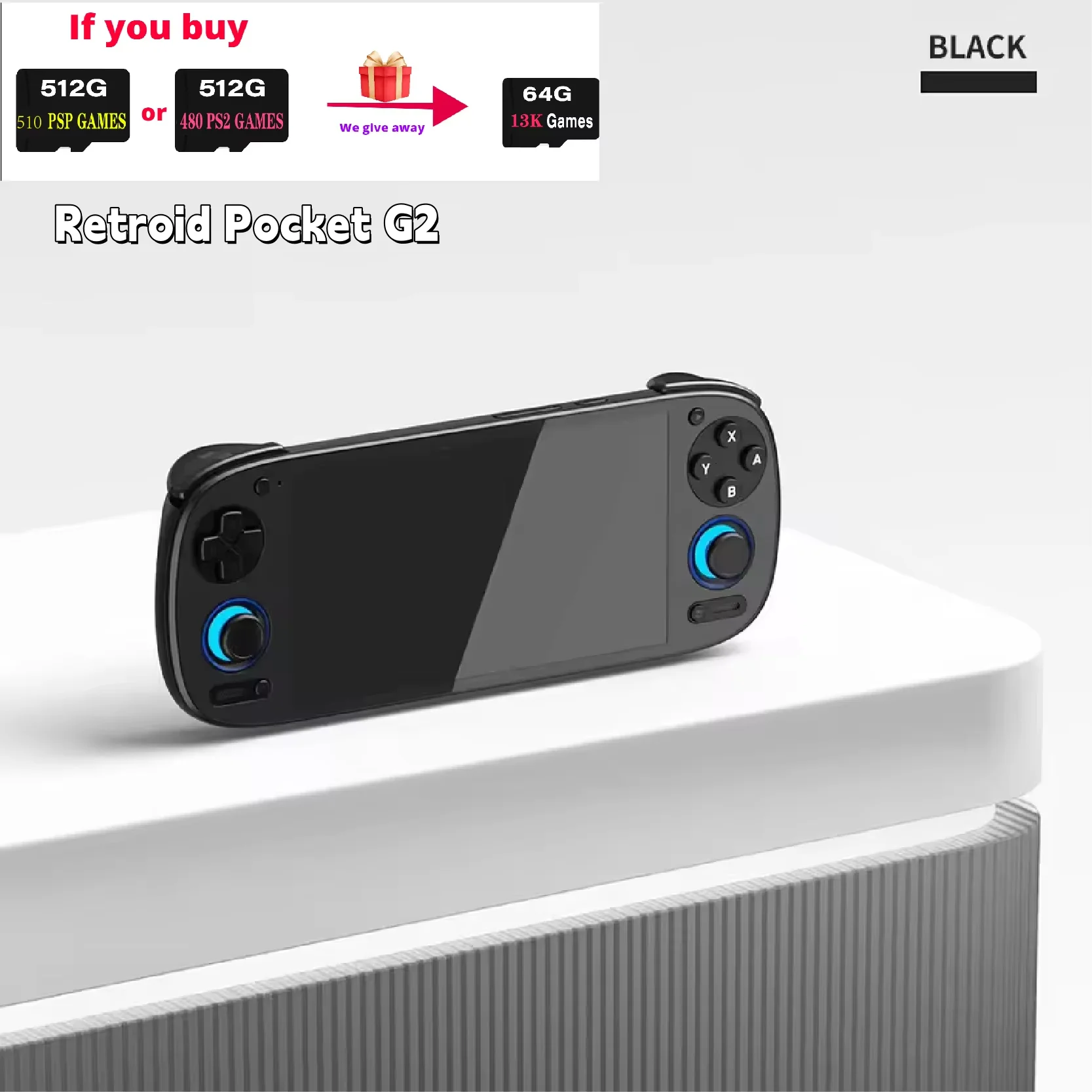 Retroid Pocket G2 Blackカラー Retroid Pocket G2 - Retrogaming