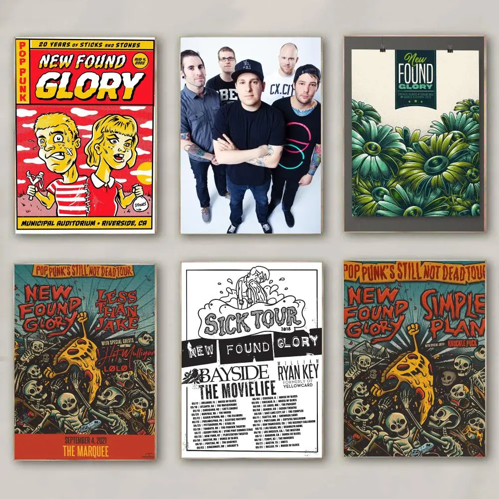 band N-New Found Glory-Y Poster Modern Wall Decal for Living Room Cafe Office Bar and Bedroom