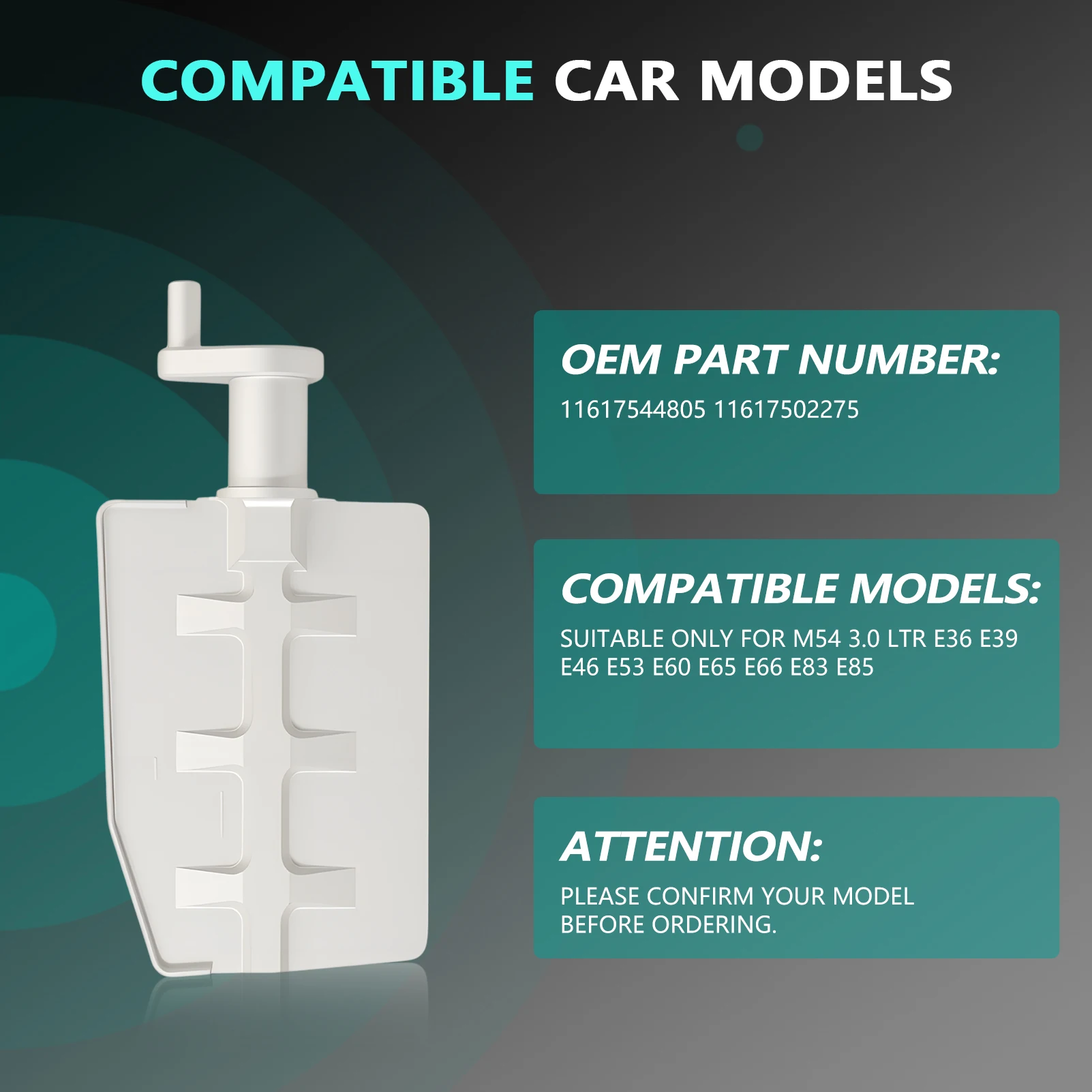 

Ремкомплект впускного воздухозаборника для M54 3,0 Ltr E36 E39 E46 E53 E60 E65 E66 E83 E85 из алюминия 11617544805