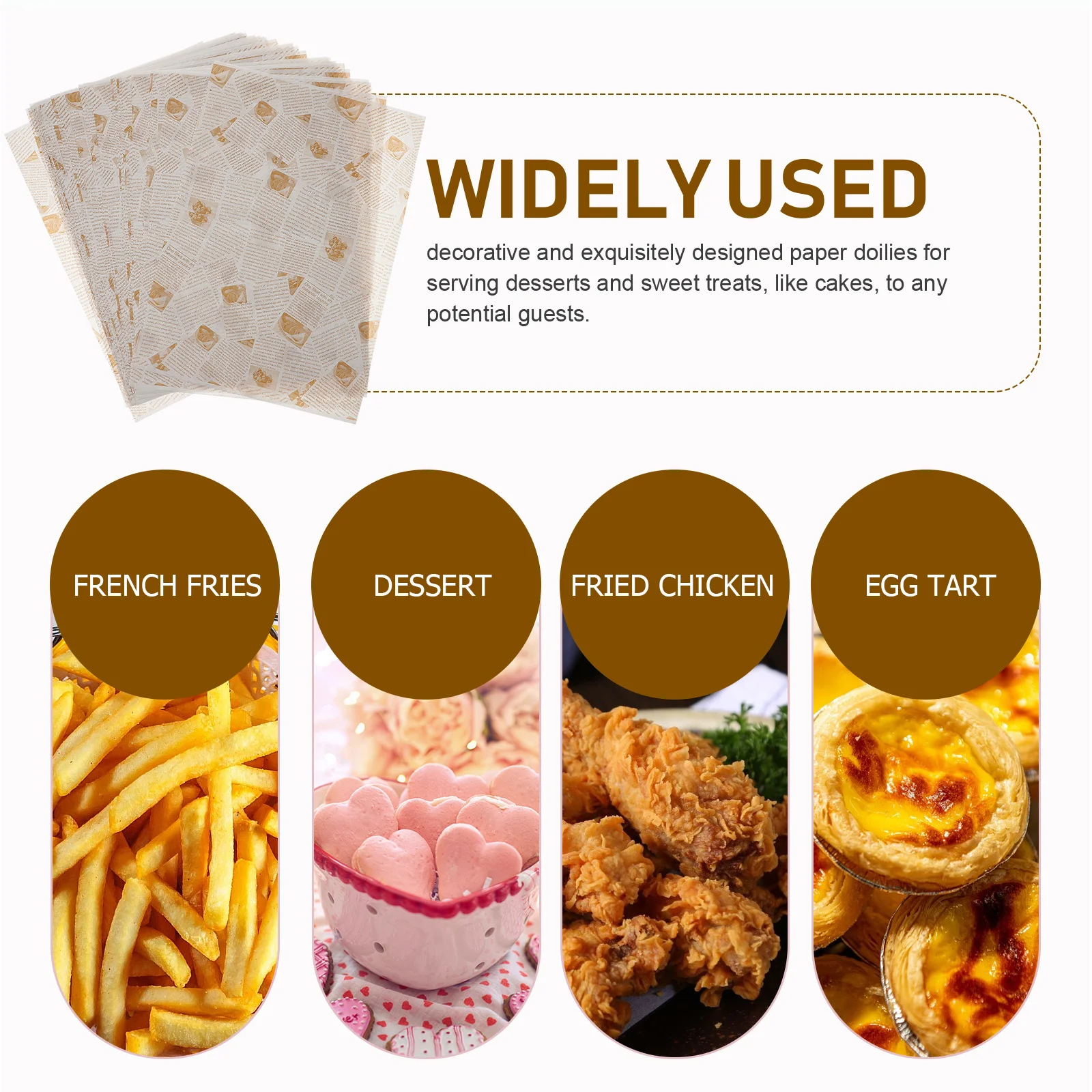 ورق تغليف مقاوم للدهون، أوراق حرفية عتيقة لتغليف الطعام، وسادة ورق الخبز، بساط الوجبات الخفيفة، حصيرة مقاومة للزيت، للحفلات #5