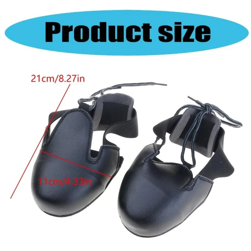 Q5we 1ペア保護鋼のつま先靴保護者は、産業環境のために安全な革のオーバーシューを着用しやすいカバー