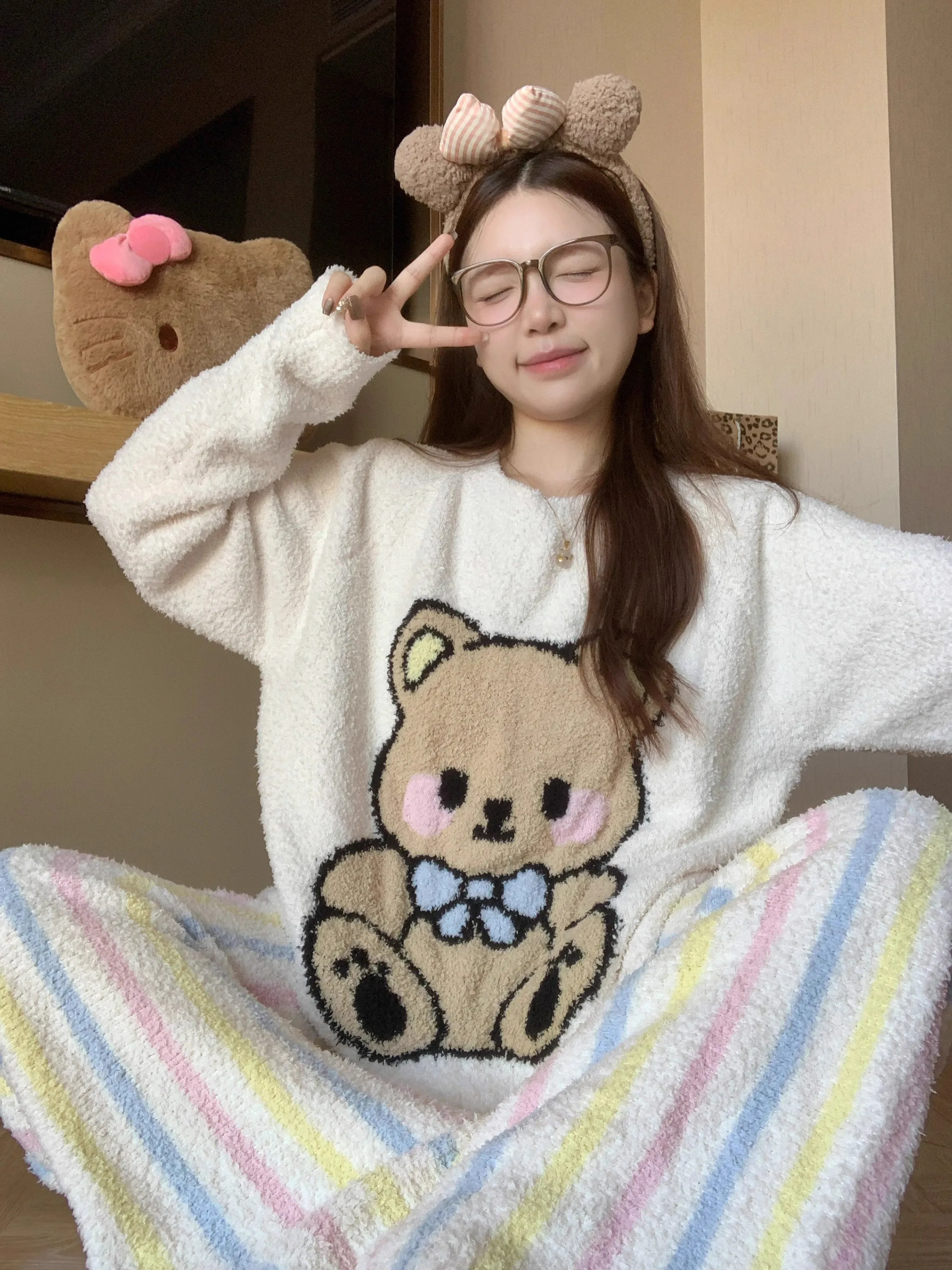 

Комплекты пижам женские сексуальные из бамбука, мятные полоски, с воротником, шорты-бермуды, приятные для кожи, ночная одежда Mother Garden, натуральные, дышащие, 2026