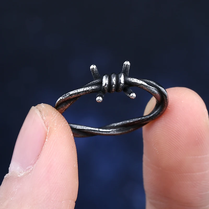 Fashion 2024 New 316L Stainless Steel Enagagement Retro Twisted Rope Ring For Man Women Personality Jewelry Teenagers Gift