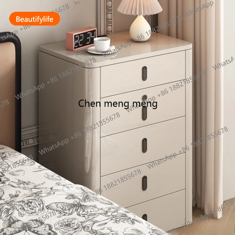 

A55 Flip storage cabinet Makeup vanity Dressing table Toiletries LED dressers Solid wood board cosmetic table Bedroom bedside ta