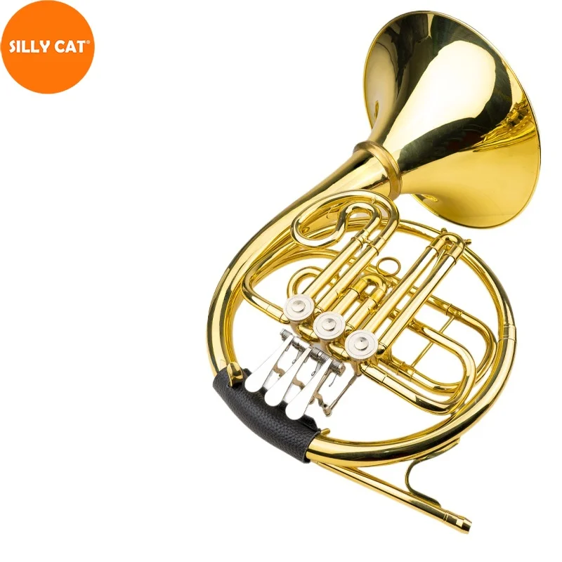 1 Pcs French Horn Protective PU Leather Gloves Hand Rest Special Anti-slip Grip Cover for French Horn Sheath Cover