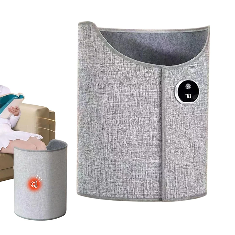 Silent Foldable Leg Warmer Pro -Under Desk Electric Foot Heater with Thermostat & Auto Shut Off for Office Home Timer EU/UK Plug