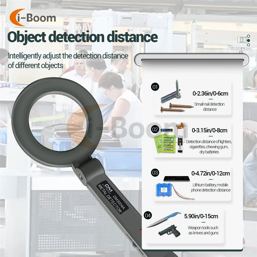 Imagem -04 - Detector de Metais Portátil Alarmes Audíveis e Visuais Alta Sensibilidade Scanning Tool Metal Finder Dobrável