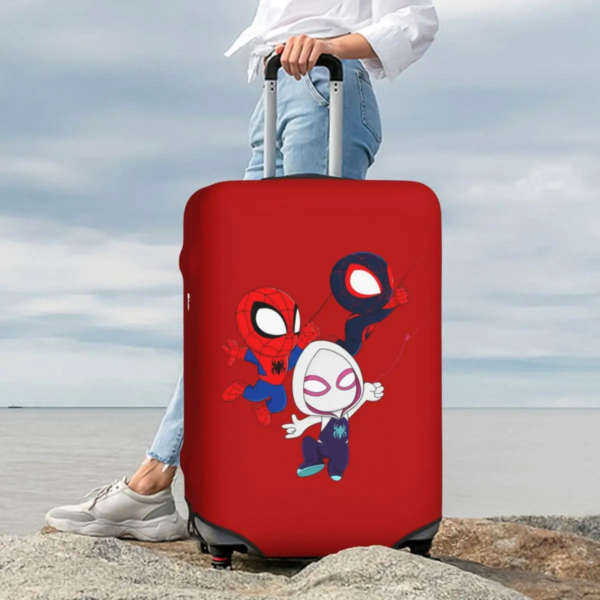 

Защитный чехол для чемодана Ghost Spider, эластичные защитные чехлы для дорожного багажа для 18-32 дюймов