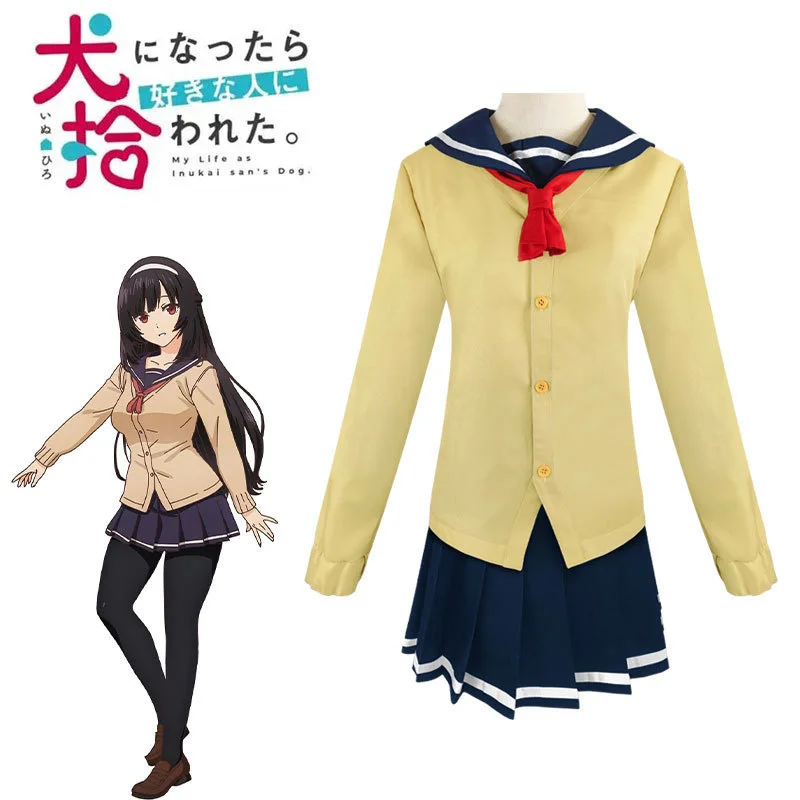 

Karen Inukai Cosplay Costume Inu Ni Nattara Suki Na Hito Ni Hirowareta School Uniform Suit After I Became A Dog Dress