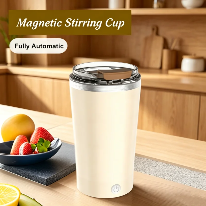 Taza Mezcladora Automática Magnética Eléctrica de 400 ml, Recargable por USB, Impermeable, para Leche y Café, Apta para Diferentes Tazas