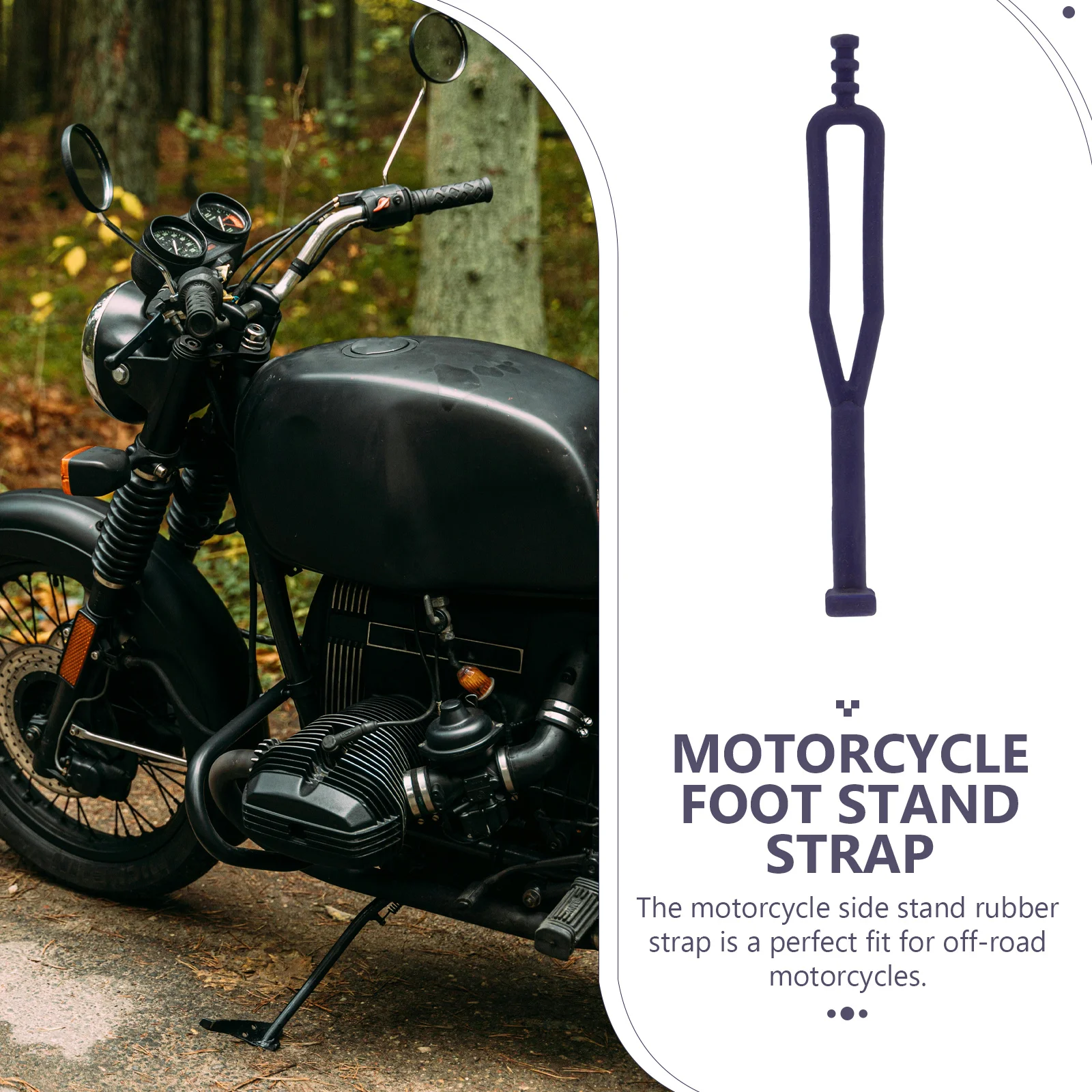 

Motorcycle Side Stand Strap Rubber Kickstand Assist For Off-Road Motorcycles Durable Foot Support Replacement Accessory