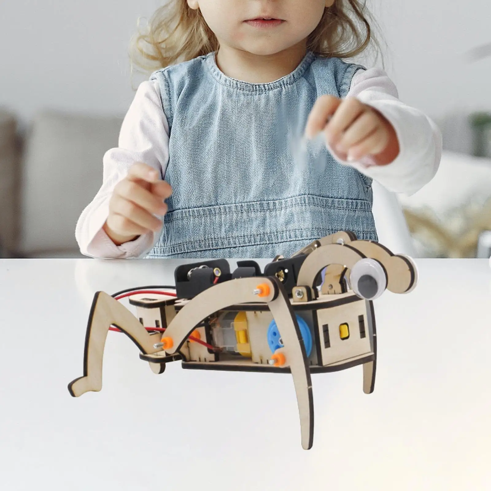 

Robot Model Kit Birthday Gift Unpainted Inventive Educational Stem Craft Kit