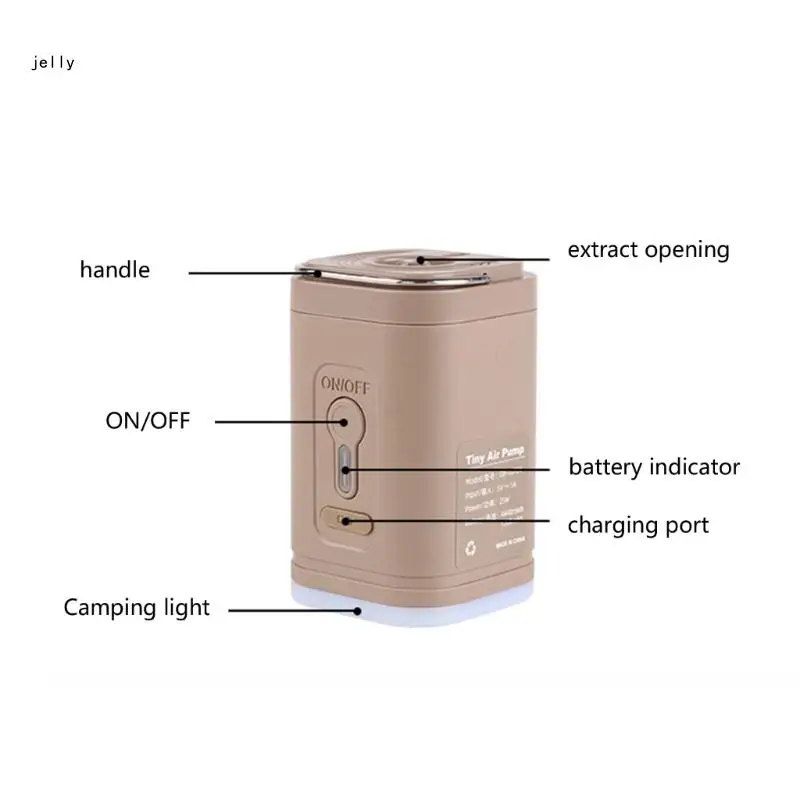 Electric Airs with Camping Light Outdoor Fast Inflate Deflate Easy Use 448C