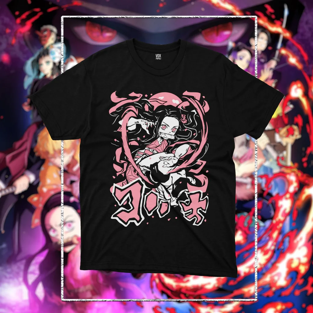 NEZUKO ROSA unisex Anime cotton shirt outdoor recreation tee