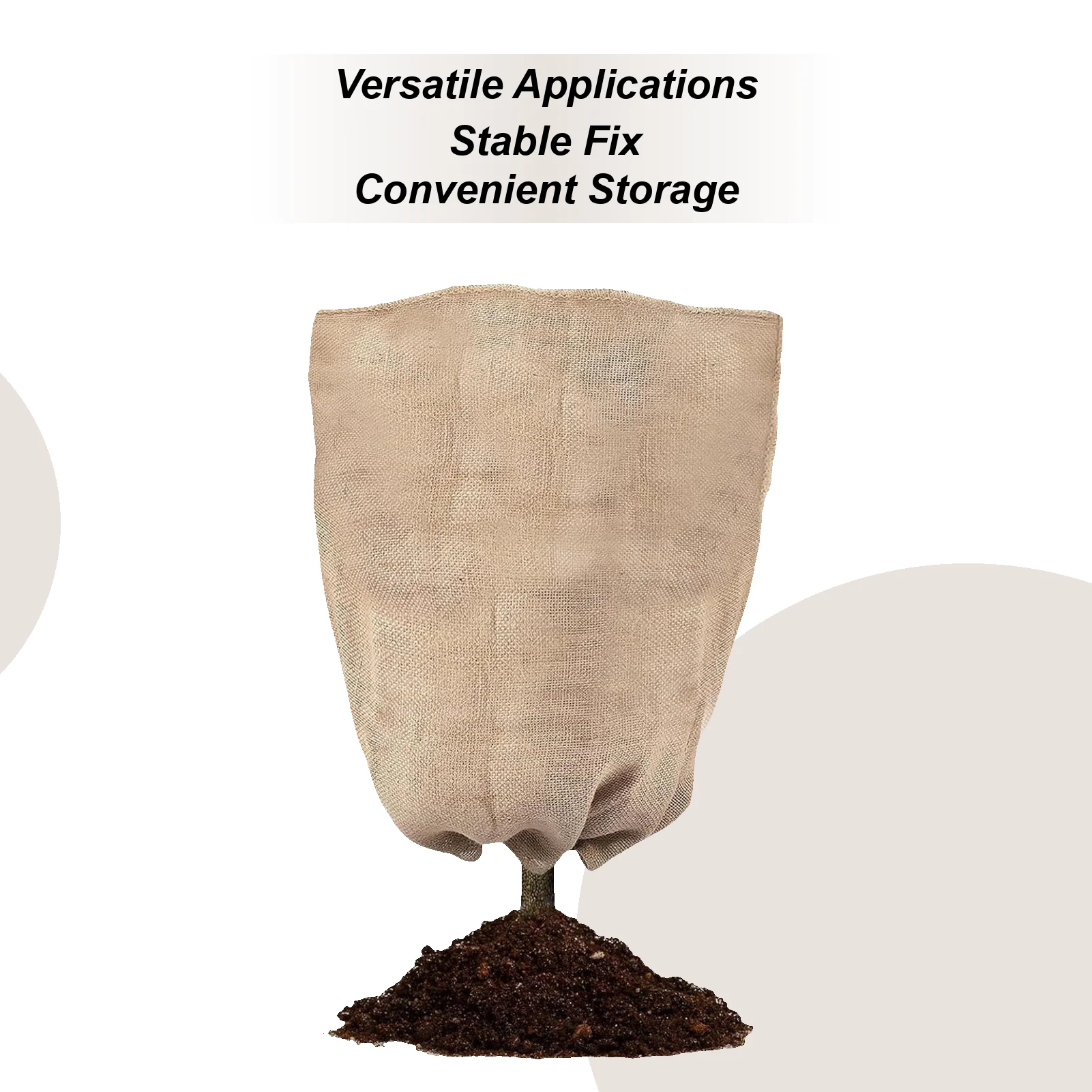 

Plant Covers Freeze Protection Burlap Wrap Blanket With Drawstring Shrub Jacket For Outdoor Garden Patio Greenhouse Vegetable